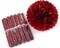 12" Burgundy Tissue Pom Poms DIY Hanging Decors Paper Flower Balls for Bridal Shower Birthday Party Wedding Backdrop Dessert Table Decoration Supplies, Pack of 12
